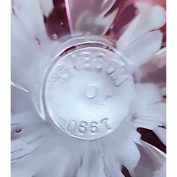 Set Of 2 1990 Vintage Gibson Art Blown Glass Candlestick Holders Paperweights - Picture 10 of 10